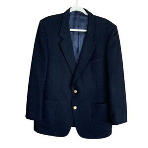 Bartolini Navy Blue 100% Cashmere Men's 2 Button Size 44R Sport Blazer Coat